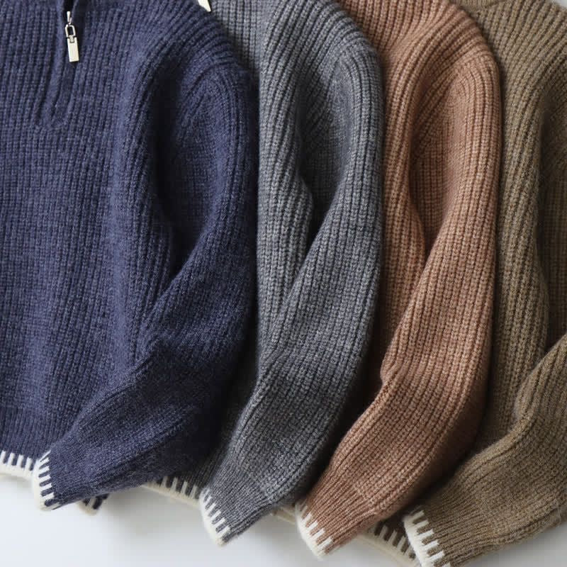 Cashmere Zip up Sweater