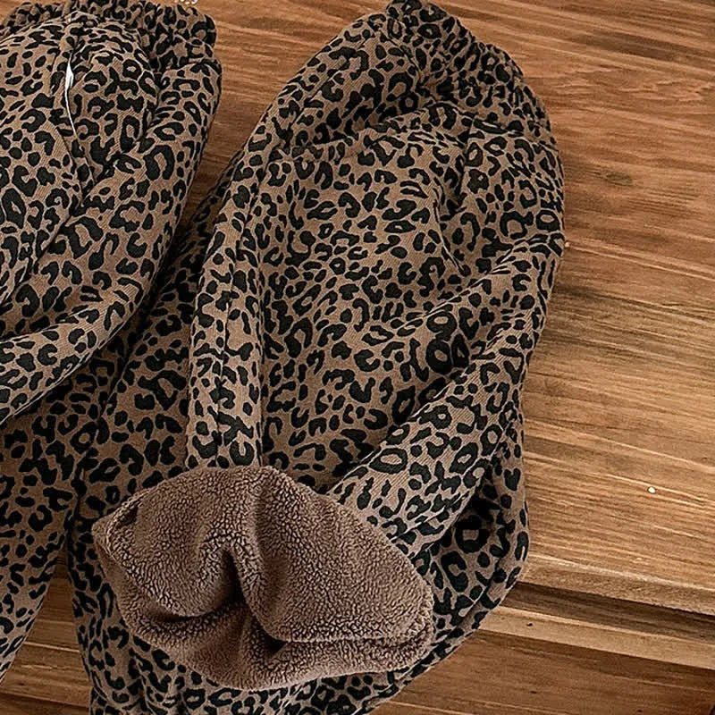 Leopard Fleece Pants