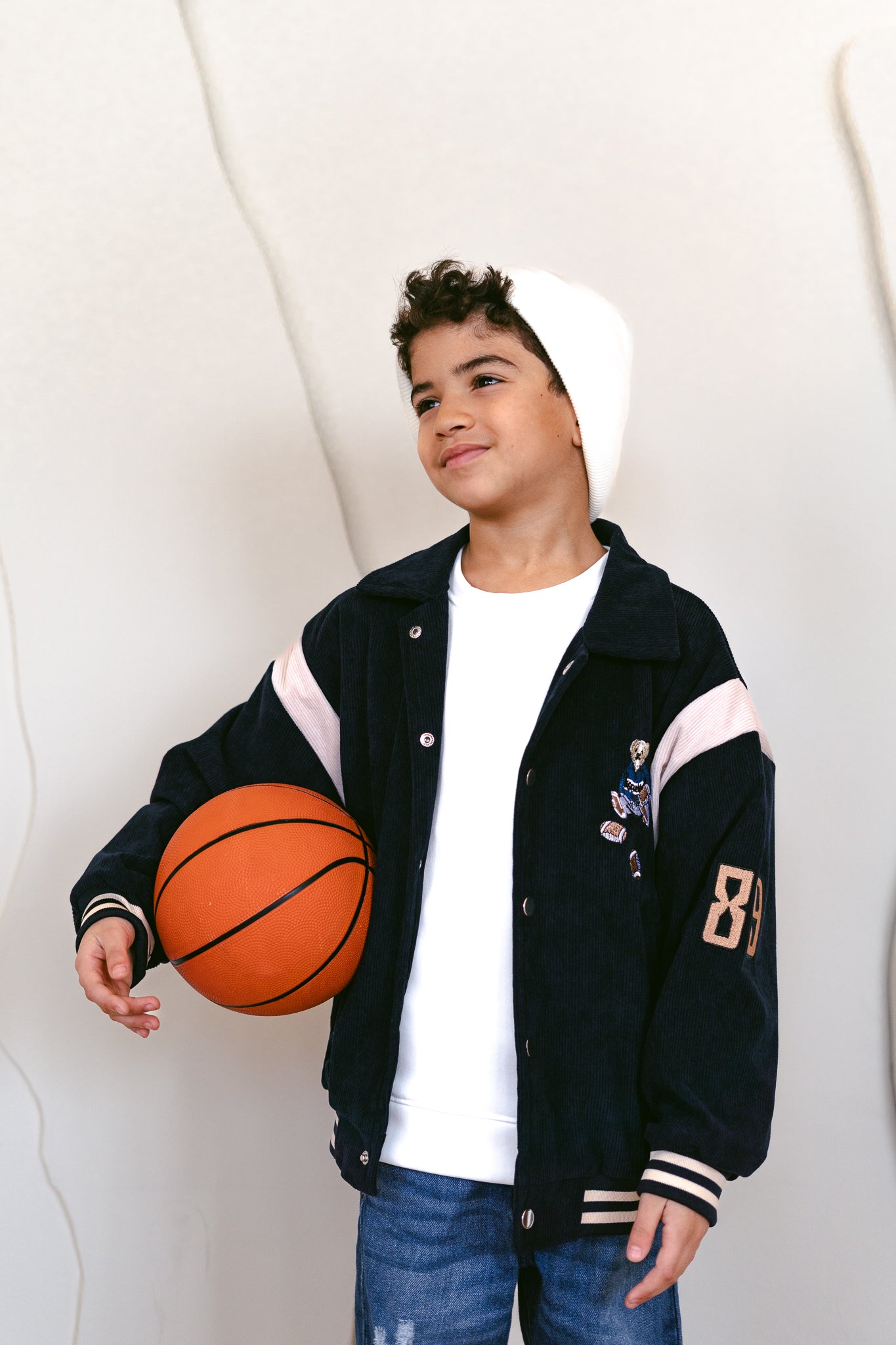 Corduroy Bear Polo Jacket