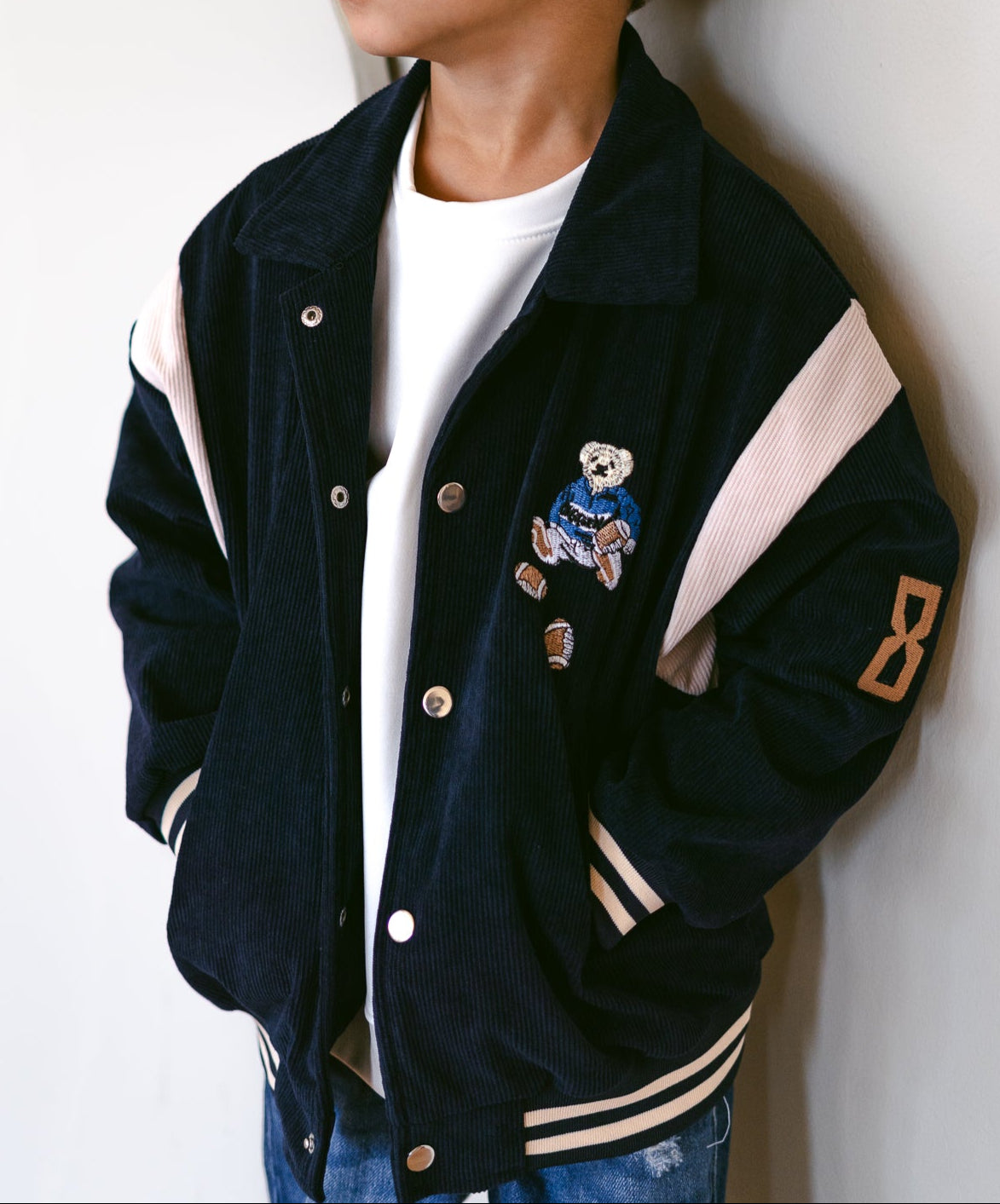 Corduroy Bear Polo Jacket