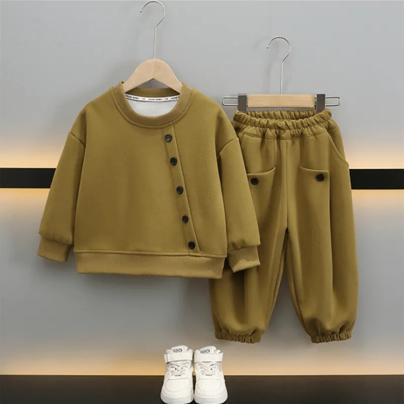 Button Sweatsuit Set