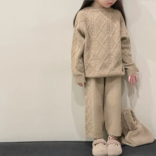 Girl Cable Knit Set