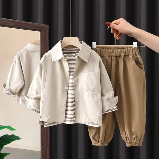 Boy Beige 3 piece Set