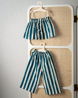 Striped Cropped Set