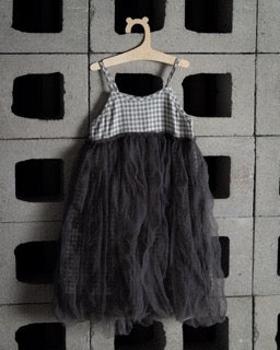 Checkered Grey Tutu Dress