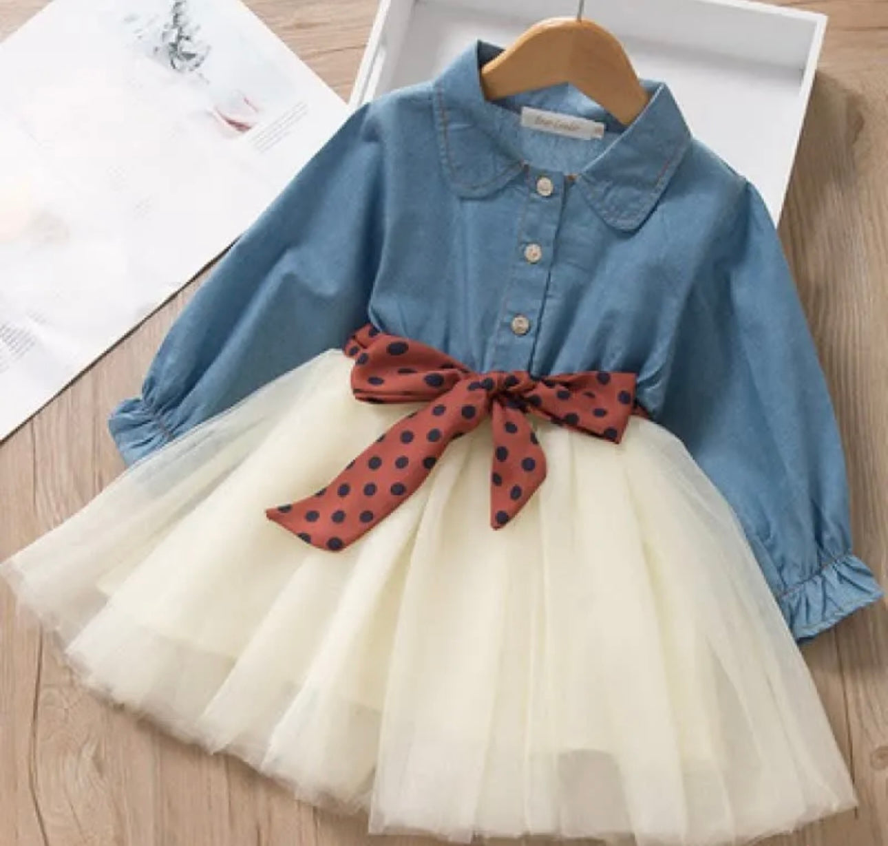 Denim Tulle Dress