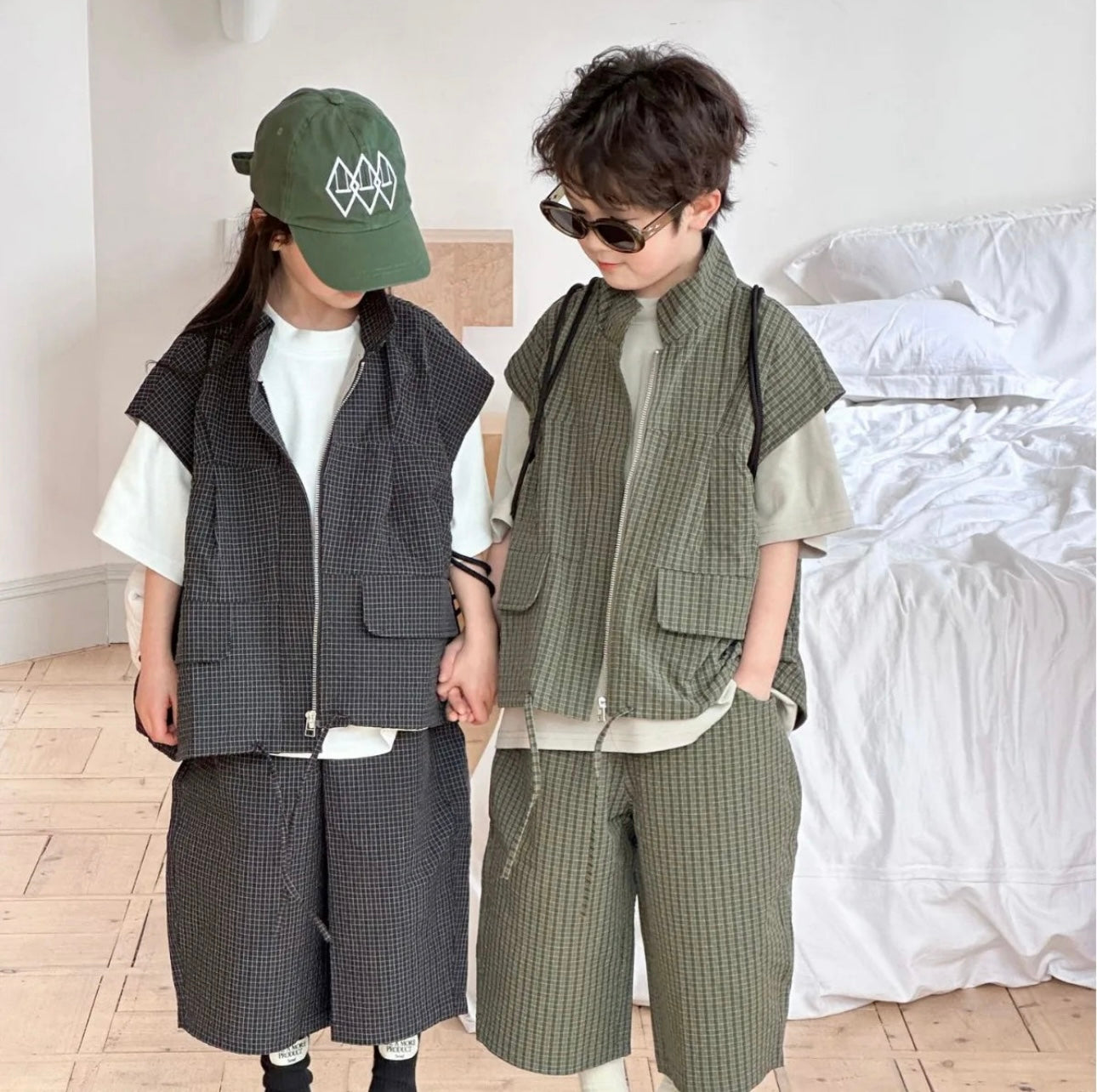 Children plaid sets