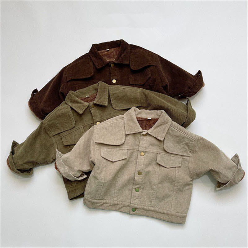 Toddler Fleece Corduroy Jacket