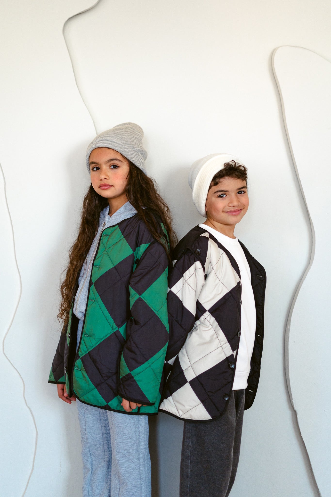 Quilted Plaid Coat