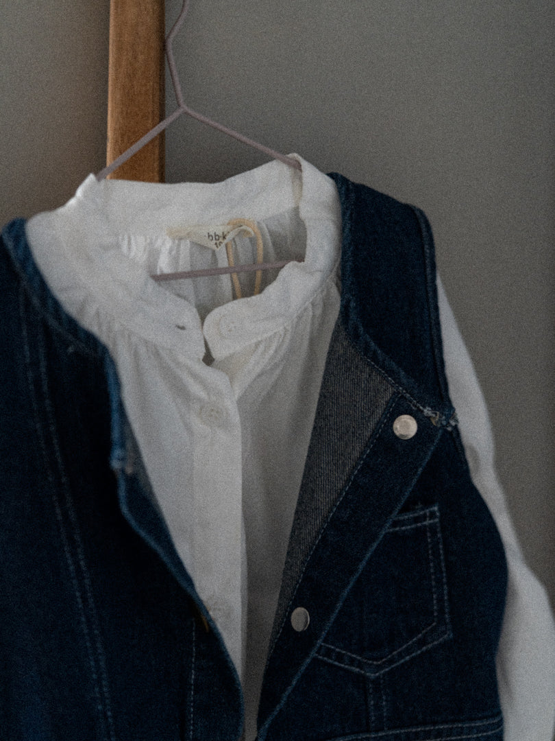 Shirt Dress & Denim Vest