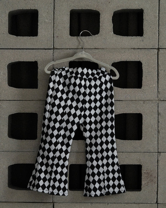 Diamond Checkers Flared Bottoms