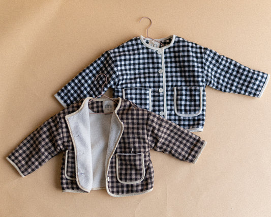 Gingham Fleece Jacket