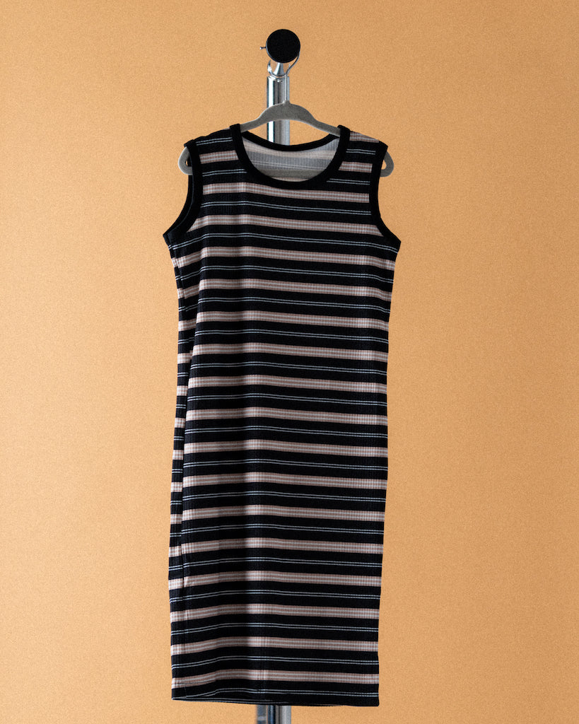 Striped Black Dress