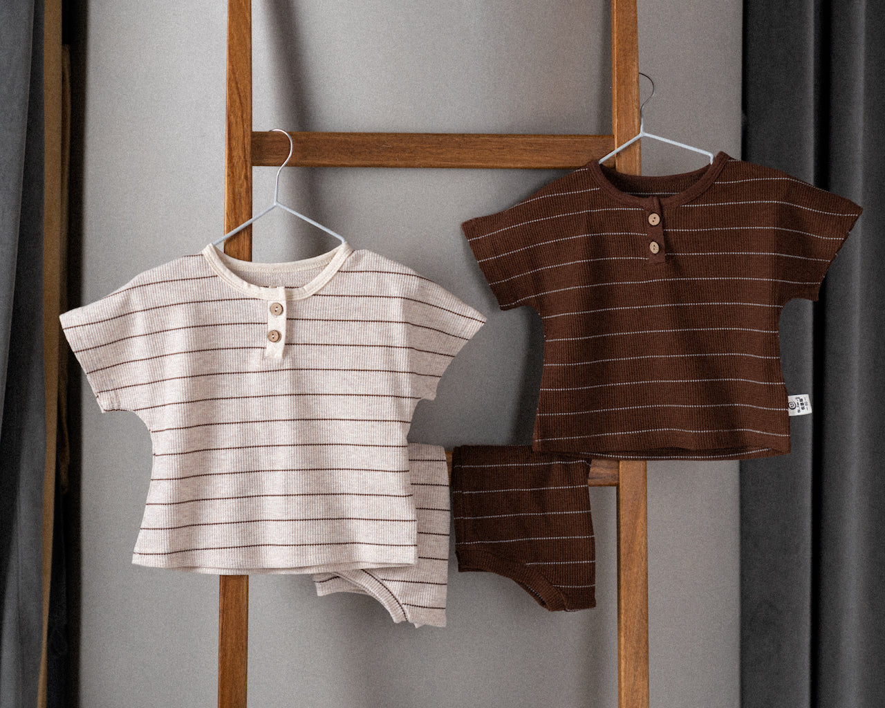 Baby Striped Crew Neck Set