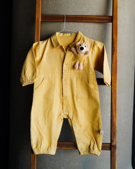 Baby Bear Polo Denim Oversized Jumpsuit