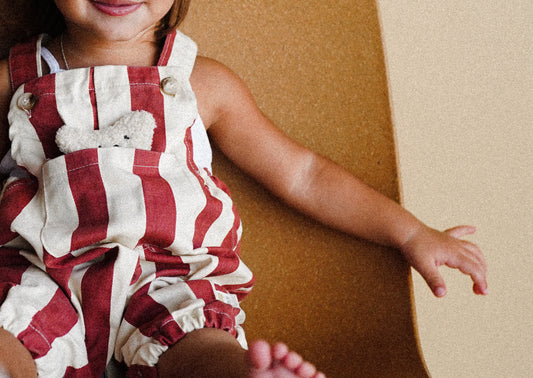 Baby Bear Striped Denim Overalls